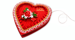 string attached to Valentine Heart Box