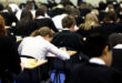 British teens taking an exam
