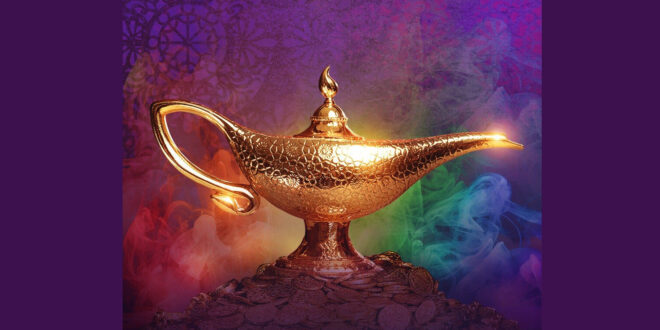 golden Aladdin Lamp