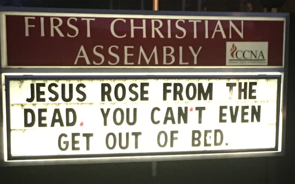 funny church sign