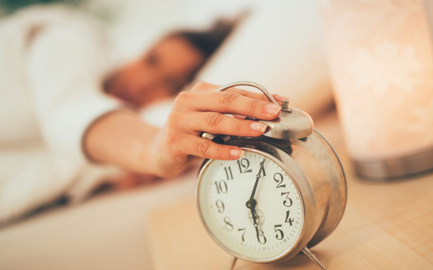turning off alarm clock