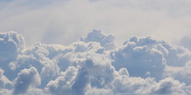 Clouds representing funny short story about pearly gates