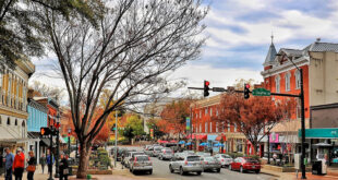 Downtown scene of Athens, GA