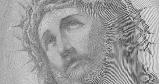 Jesus drawn with a single pen stroke
