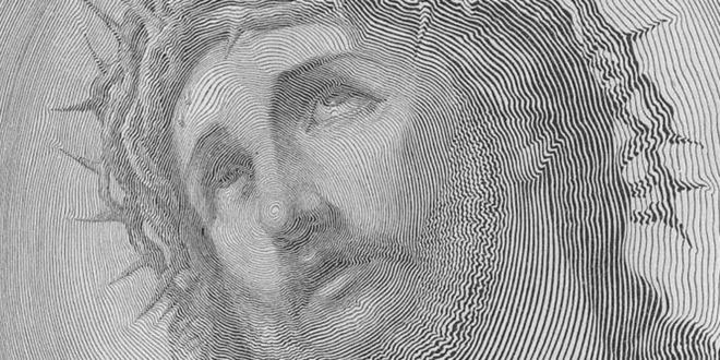 Illustration of Jesus with one penstroke