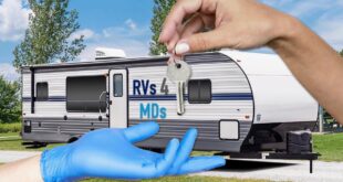 Handing over keys to an RV for a MD or medical frontline staff