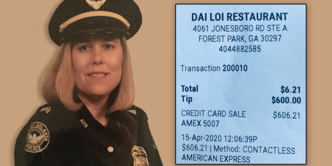 Sgt. Carrie Mills and receipt