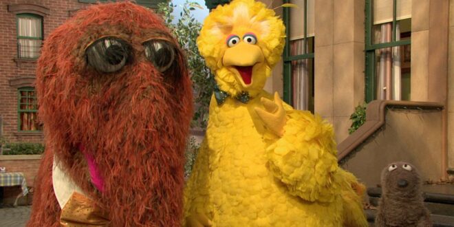 Big Bird and a Wooly Friend