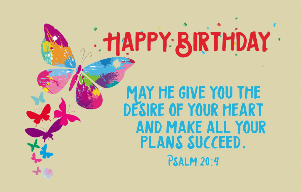 Birthday Card with Psalm 20:4