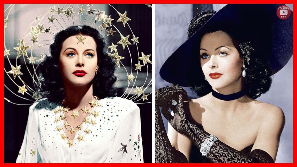 2 color photos of Hedy Lamarr