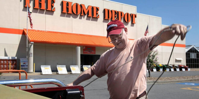 Man in front of Home Depot