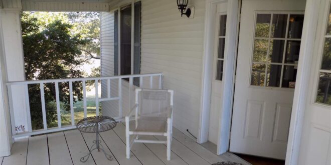 Old white porch