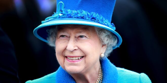 Queen Elizabeth II in her Royal Blue